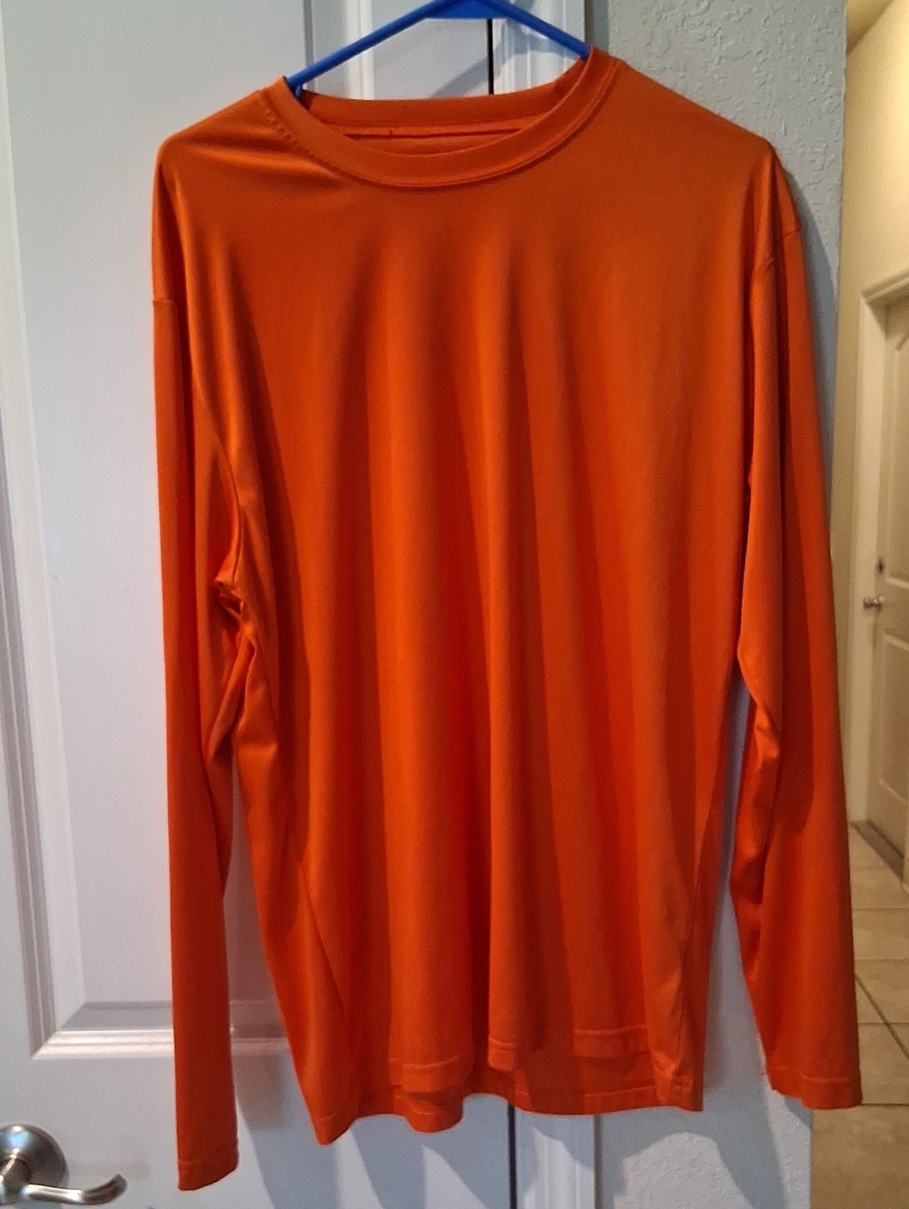 Men's Long-Sleeve Performance Shirt - Orange